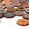 100 Pcs Mixed Color Wood Buttons, EUBags 1 Inch Natural Round Shapes Retro Buttons, Vintage Buttons with 2 Holes for DIY Sewing Crafts (1inch)